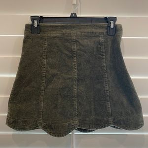 Altar'd State Green Corduroy Skirt